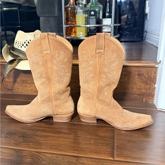 Shyanne Embroidered Woman Tan Cowboy Boots - Picture 4 of 7